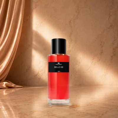 Visuel du parfum BELLE VIE, avec son flacon, son étiquette et sa présentation produit